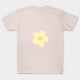 Artsy Flower in Pale yellow T-Shirt